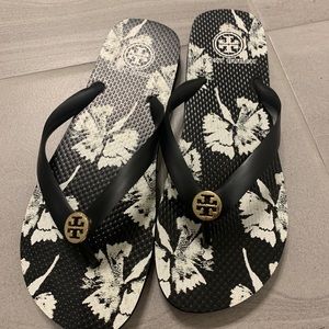 Tory Burch Black Flip Flops